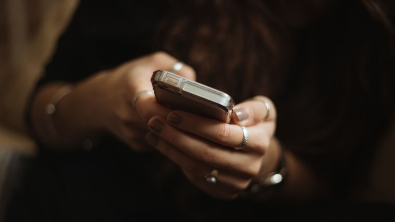 Person browsing a website on a smartphone